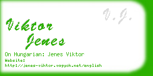 viktor jenes business card